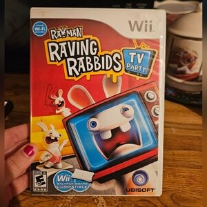 Raving Rabbids TV Party for Wii - Red and Blue UNTESTED NO MANUAL